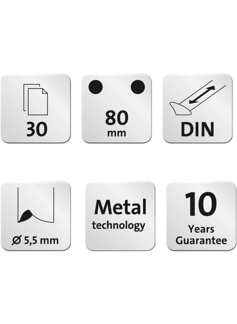 NOVUS P225 Hole Punch (30 Sheets, Shape-Specified Stop Bar, Metal/Plastic) Black - Image 3